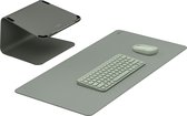 Aptiq Laptop Werkplek Set - Toetsenbord - Muis - Desk Mat - Laptopstandaard Bluetooth – Misty Green