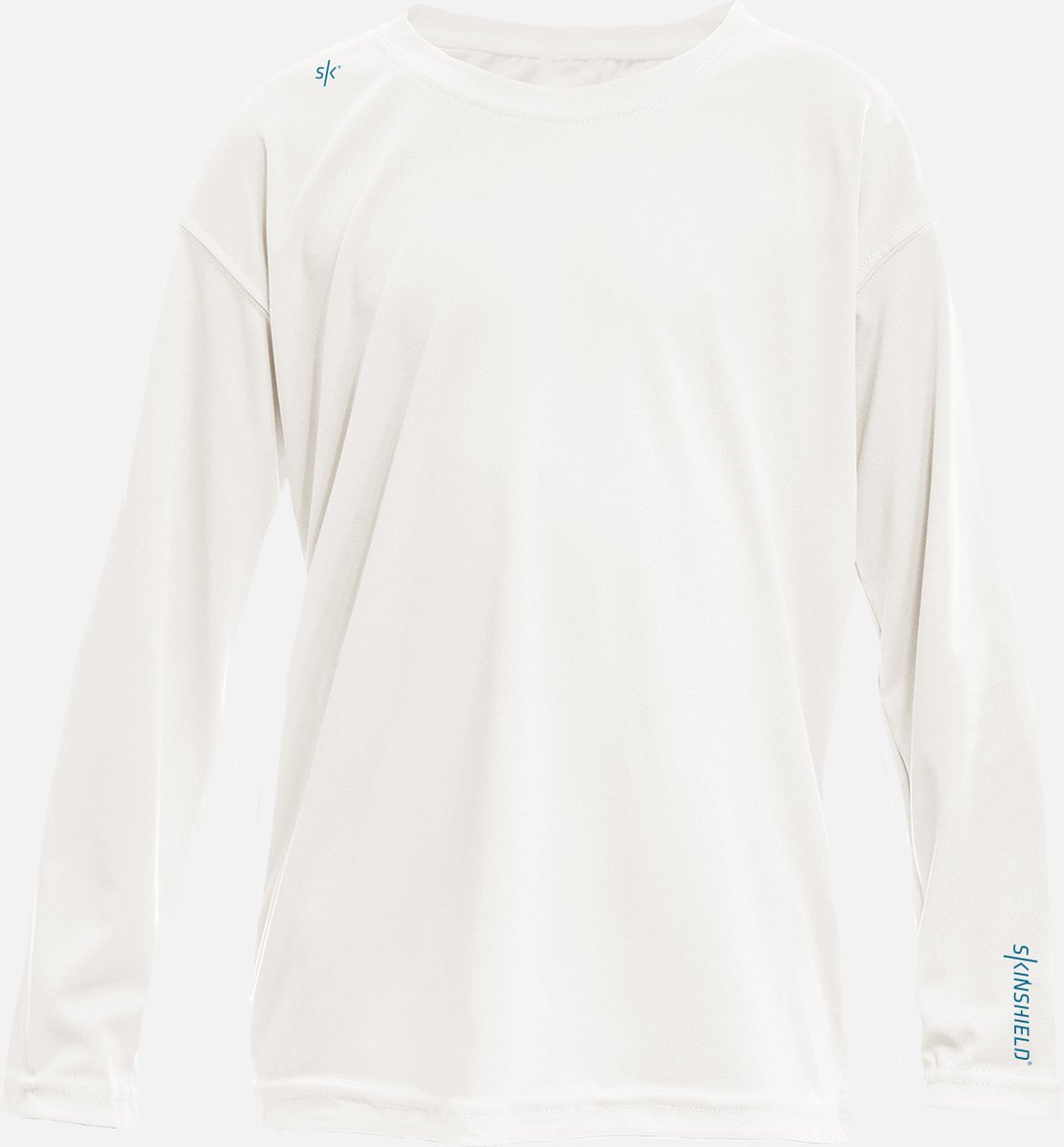 Skinshield by Vapor Apparel FACTOR 50+ UV-zonbeschermend Toddler performance T-Shirt Unisex lange mouwen -24M Wit