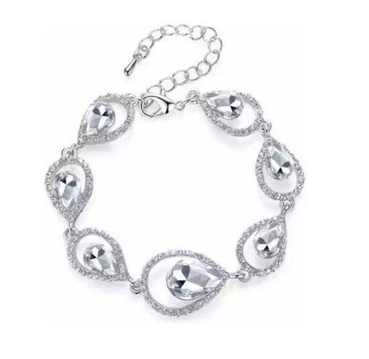 Jomide Armband - Zilverkleurig - Minlover Teardrop