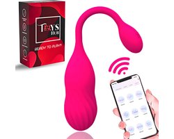 Toys Hub® Vibrator Deluxe met App Control - Incl. EBOOK - Geschikt voor IOS & Android - Met Opbergzakje - Sex Toys voor Vrouwen - Vibrerend Ei - Vibrators voor Vrouwen & Koppels - Clitoris Stimulator