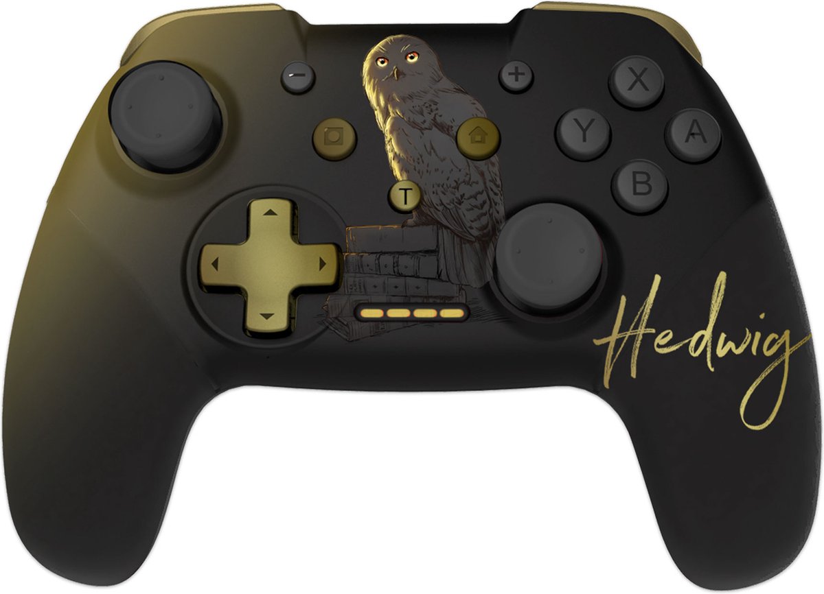 Harry Potter - Draadloze controller geschikt voor Nintendo Switch - Hedwig model - Zwart - 1M kabel