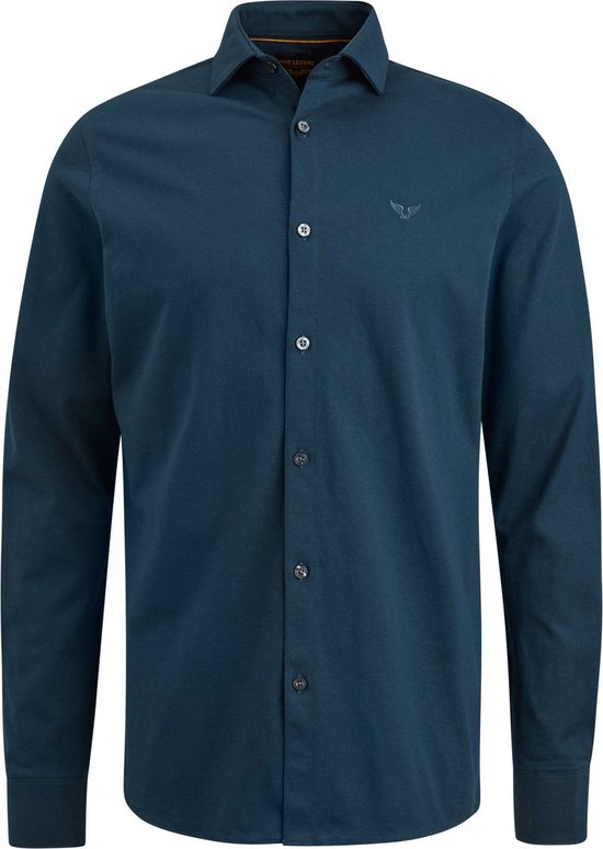 PME Legend - Jersey Overhemd Navy - Heren - Maat L - Regular-fit