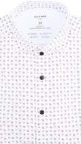 OLYMP - Luxor Overhemd Print Wit - Heren - Maat 42 - Modern-fit