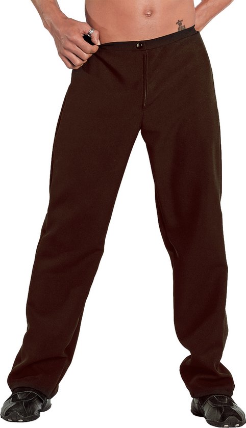 Wilbers & Wilbers - Dans & Entertainment Kostuum - Nette Classic Broek Man - Bruin - Maat 60 - Carnavalskleding - Verkleedkleding