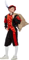 Budget Piet kostuum zwart/rood voor volwassenen