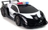 Politieraceauto - Politievoertuig met LED-verlichting - op afstand bestuurbaar