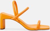 Mangará Dames schoenen Palmito Geitenleer - 6,5cm blokhak - Oranje - Maat 40