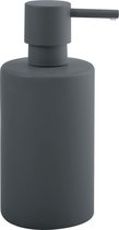 Zeepdispenser tube | met roestvrijstalen pomp | dispenser voor vloeibare zeep, porselein, 300 ml | duurzaam en robuust | mat grijs