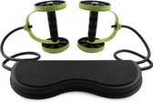Velox Multifunctionele Ab Roller - Thuis Workout - Fitness - Ab Wheel - Verstelbaar Elastiek - Zwart, Groen