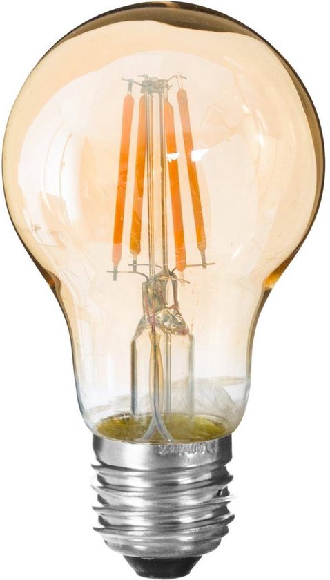 LED Lamp Lichtbron amber E27 fitting 2watt D. 6 x H. 10.8 cm