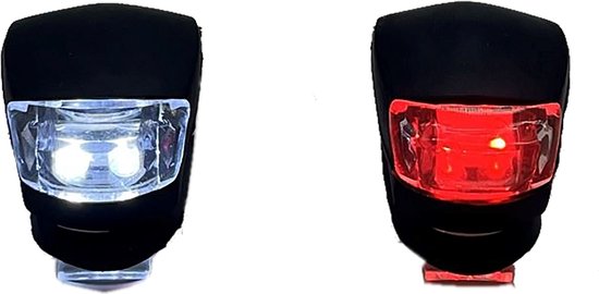 XQMax Fietsverlichting set - voorlicht en achterlicht - LED - incl. batterijen — afbeelding 4
