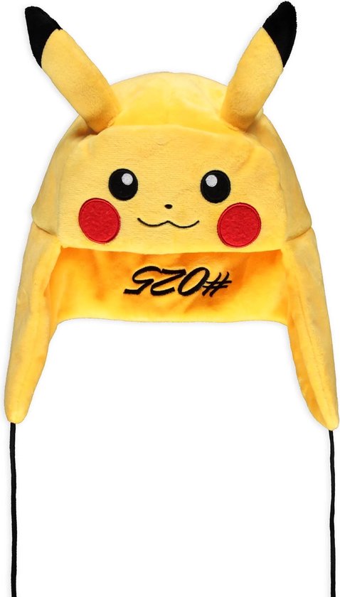 Pokémon - Pikachu - Novelty Trapper Hat Beanie Muts - M - Geel
