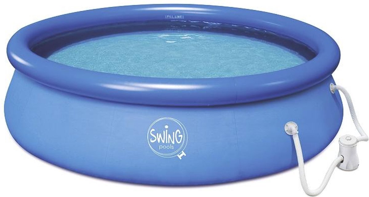 swing pools Quick Up Pool - Set Swing Pool, met filterpomp, rond, blauw, Ø 3,66 x 0,76 m
