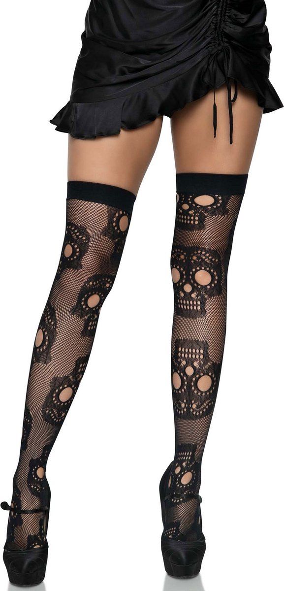 Goedkoopste Sugar skull net thigh highs