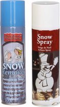 Kit de pulvérisation de neige 1x bombe à neige 300 ml et 1x spray de nettoyage 125 ml - Spray et dissolvant de neige artificielle / fausse neige