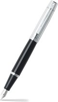 Sheaffer vulpen - 300 E9314 - F - Black barrel chrome cap chrome plated - SF-E0931443