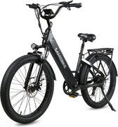 RS-A01 Plus Fatbike E-bike 35 km/u 750W 26’’ banden – 7 versnellingen Zwart