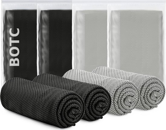Botc cooling towel - 1 set van 4 stuks - ice towel - absorberend - sneldrogend