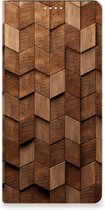 Book Wallet Case geschikt voor OPPO Reno8 T 5G Wooden Cubes