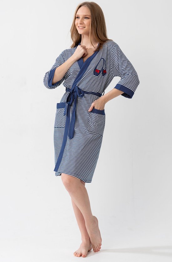 Vienetta - Katoen, Badjas- Robe de chambre pour femme - M