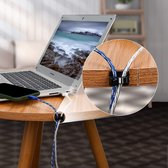 50 Stks Zelfklevende Kabel Management Clips, Kabel Organisers Sticky Wire Clips Snoerhouder voor TV PC Laptop Ethernet Kabel Desktop Home Office (Zwart)