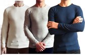 Dice mannen Longsleeve Shirt 3-stuks wit/blauw/grijs maat XXL