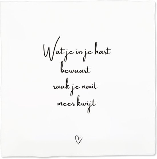 Jots Tile Ce qui garde dans ton coeur - décoration murale - cadeau - accessoires pour la maison - 13x13cm