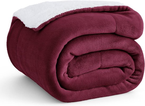Dekbed, sherpa deken fleece microvezel voor bed en bank grijs 150x200cm, super zachte donzige deken voor woonkamer en slaapkamer