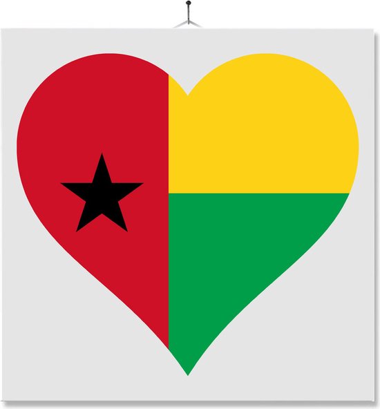 Tegel Met Opdruk | Hart | Vlag | Guinea - Bissau