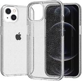 iPhone 15 Pro Glitter Telefoonhoesje - Apple iPhone 15 Pro Glitter Back Cover - TPU - Transparant
