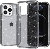 iPhone 15 Pro Glitter Telefoonhoesje - Apple iPhone 15 Pro Glitter Back Cover - TPU - Zwart