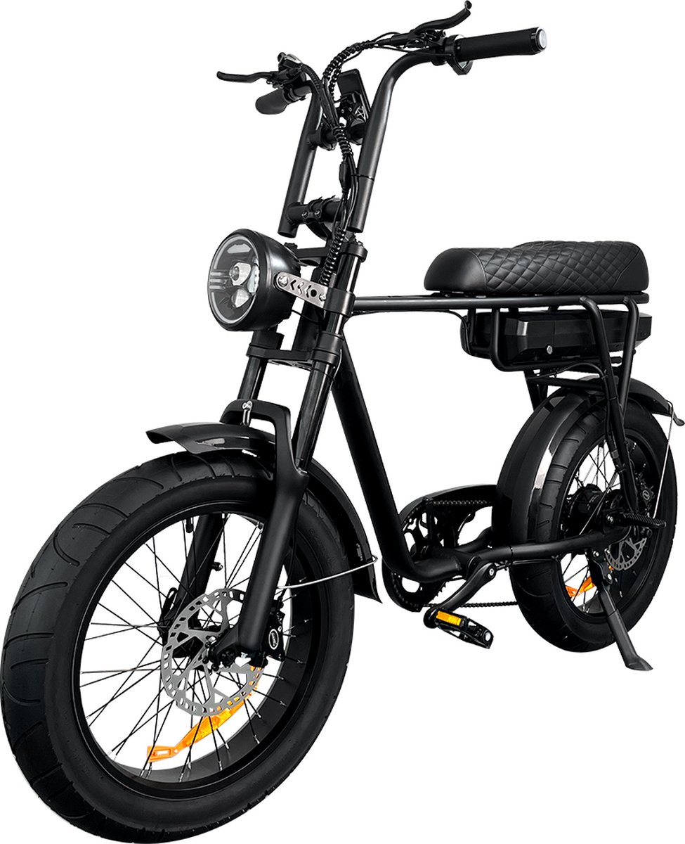 Fat Wheelz - FW4 Black Edition - Fatbike E-bike 250Watt 25 km/u 20” Banden – 7 Versnellingen met alarm