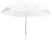 Grote Doorzichtige Golfparaplu - Stevig; Diameter= 124cm; Automatische opening; Paraplu voor mannen/vrouwen; Voor 2 personen; Kleur witte rand; bruidsparaplu's