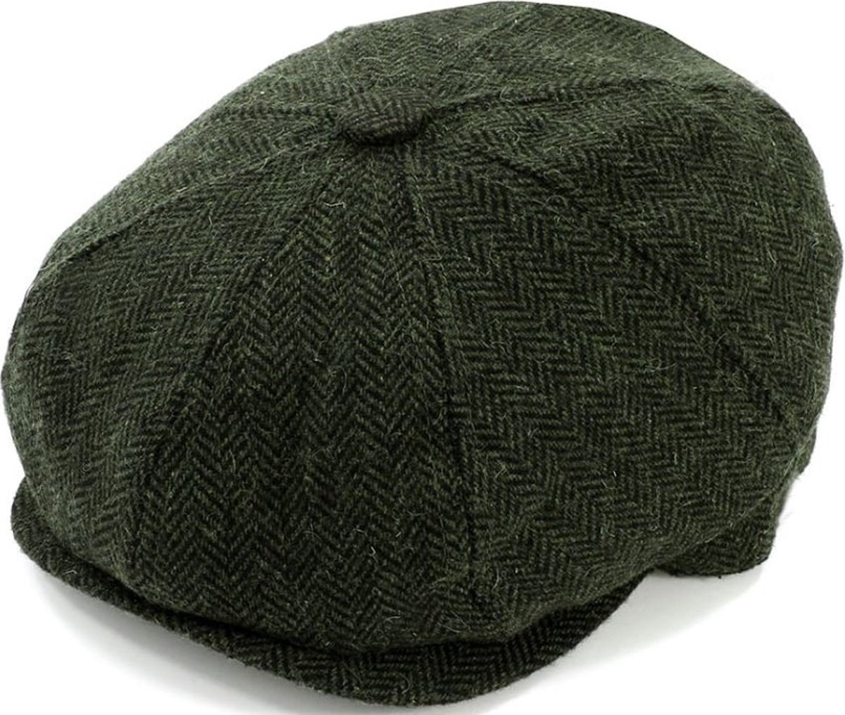 Baker Boy cap 8 panel Green Herringbone van Sophos lifestyle maat L (59cm)