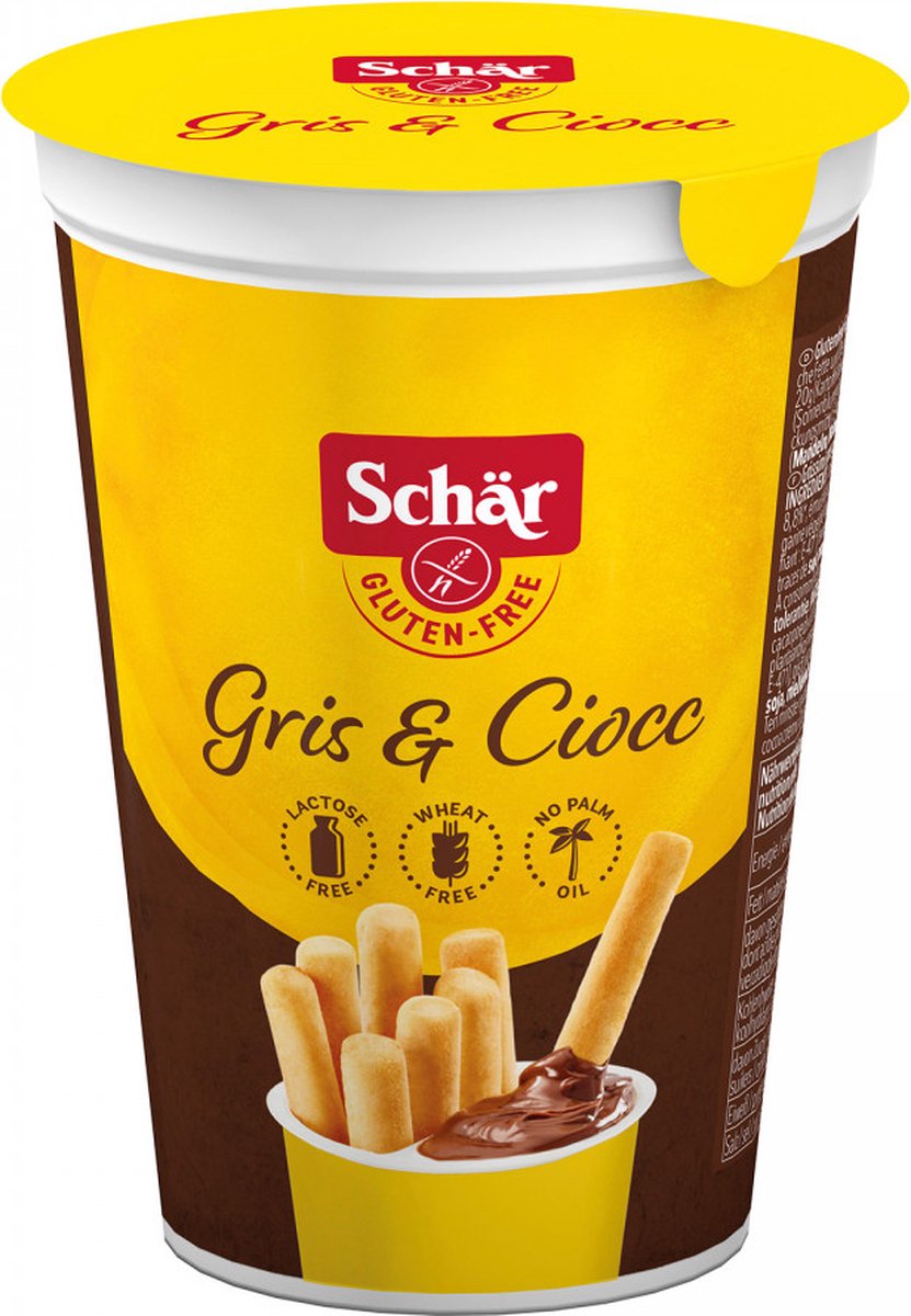 Goedkoopste Schar Milly grissini & chocolate sticks glutenvrij 52 Gram