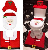 Rode kerstman toiletbrilhoes