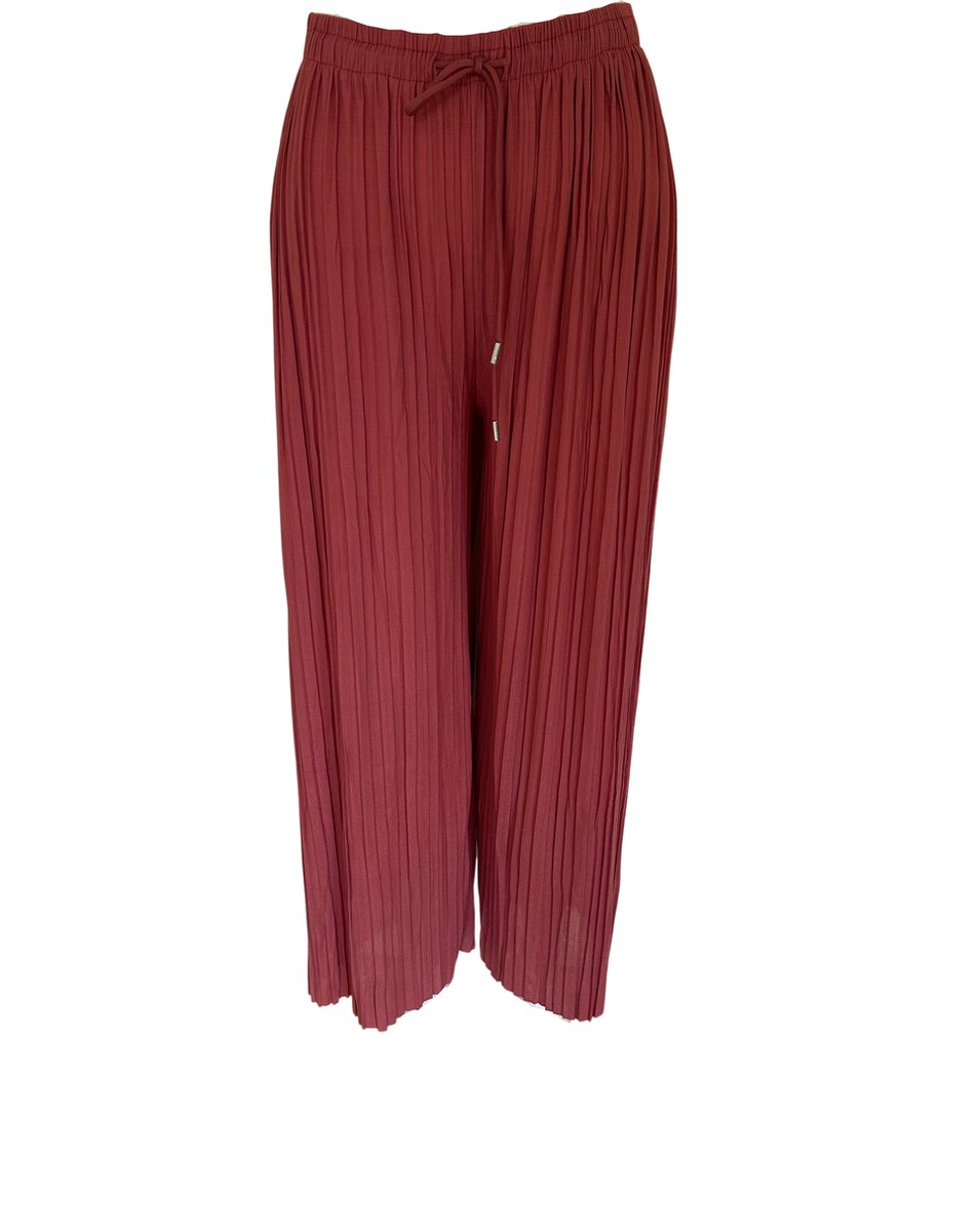 Hoogwaardige Dames Flare Broek / Pants | Flared Pantalon | Oud-Roze - Maat M