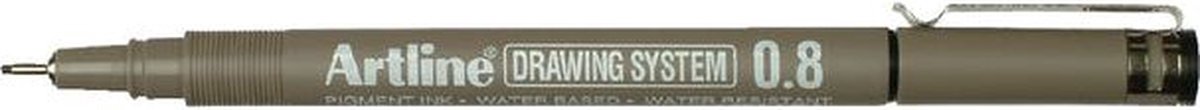 ARTLINE Drawing System Fineliner - Doos van 12 stuks - 0.8mm Lijndikte - Zwart