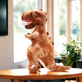 Grote T-Rex Knuffel - 80cm - Grote Dino Knuffel - Dinosaurus Speelgoed - Dinosaurus - Grote Dinosaurus Knuffel - T-Rex Speelgoed - Bruin