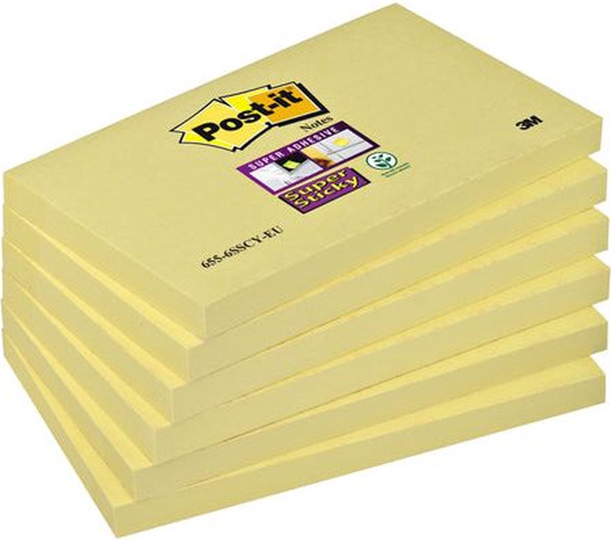 POST-IT Notes Post-it® Couleurs Jaune Néon, 76 x 127 mm