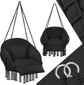 tectake - Comfortabele Hangstoel Samira - zwart - 404877