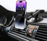 Telefoonhouders Auto Telefoonhouder met Zuignap GSM Houder Voor Raam Of Dashboard - Zwart