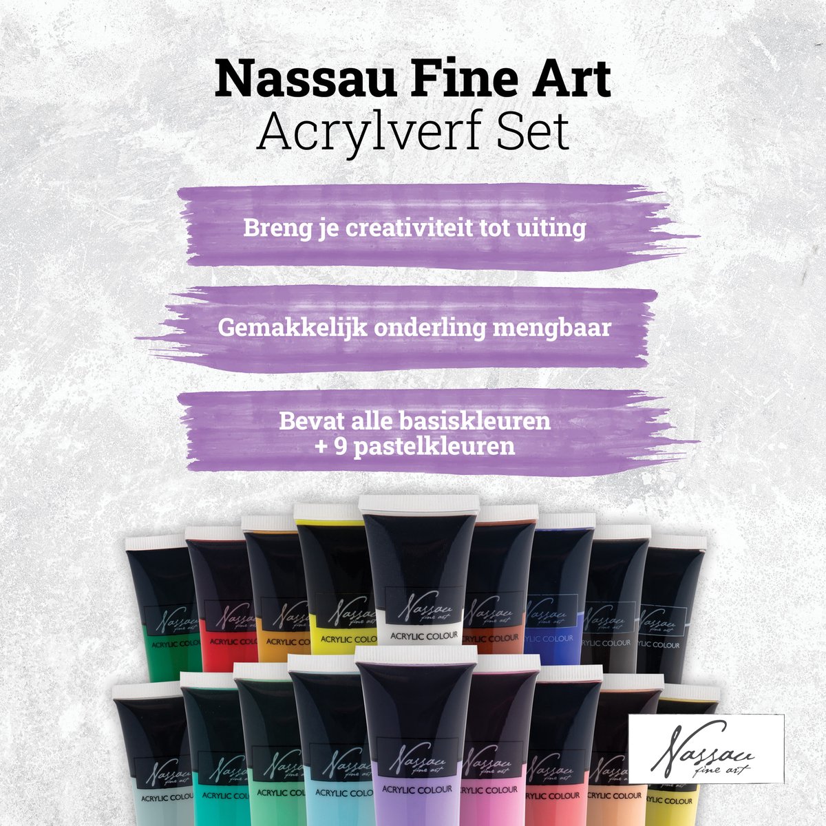 Hobbyverf Acrylverf Set 18pcs - 36ml Verf Tubes - Acrylverf Kinderen en Volwassenen - 9 Pastel & 9 Basis Kleuren - Verf Kinderen Knutselen - Kinder Verf Set — afbeelding 8