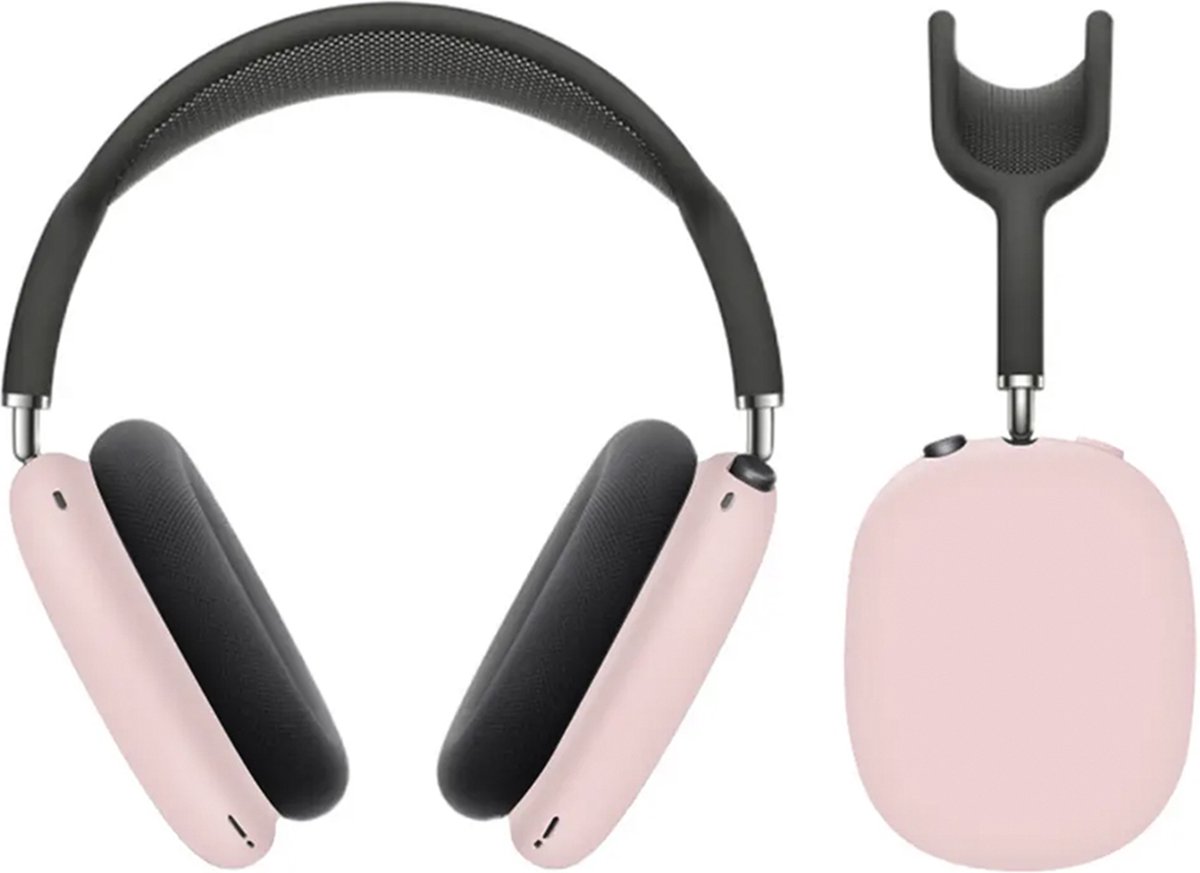 MY PROTECT - Siliconen Transparant Cover Case geschikt voor Airpods Max - Roze