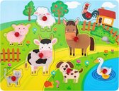 Houten dieren puzzel montessori - voor baby/kinderen vanaf 1 jaar, educatief spel, montessorispeelgoed
