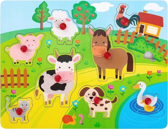 Puzzle animaux en bois Montessori - pour bébé/enfants à partir de