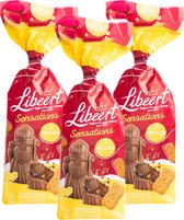 Libeert Sensations chocolade met speculoosstukjes voor Sinterklaas - holle chocoladefiguren - 150g x 3