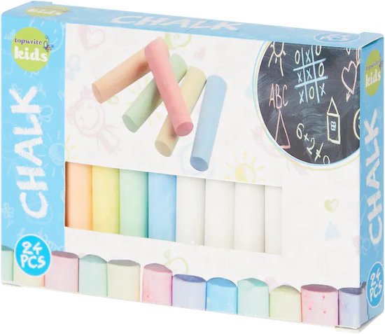 Craie scolaire colorée - Pour les enfants - Différentes couleurs - Ensemble  de 24