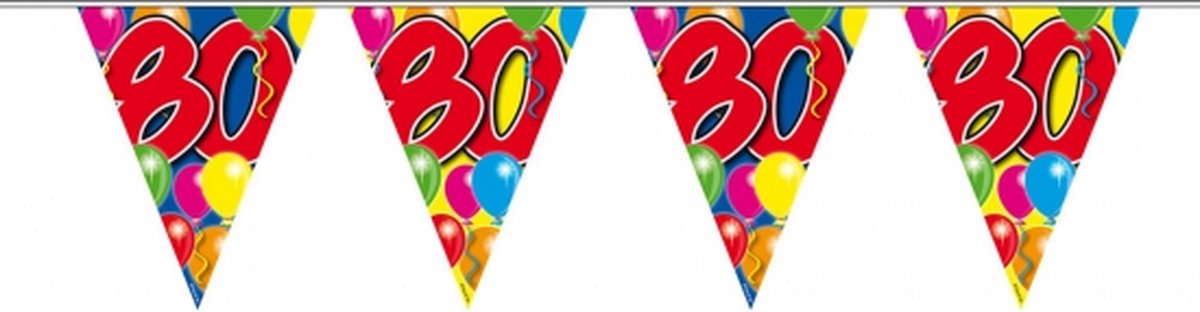 Vlaggenlijn Celebration 80 jaar | verjaardag slinger | De Goede keus