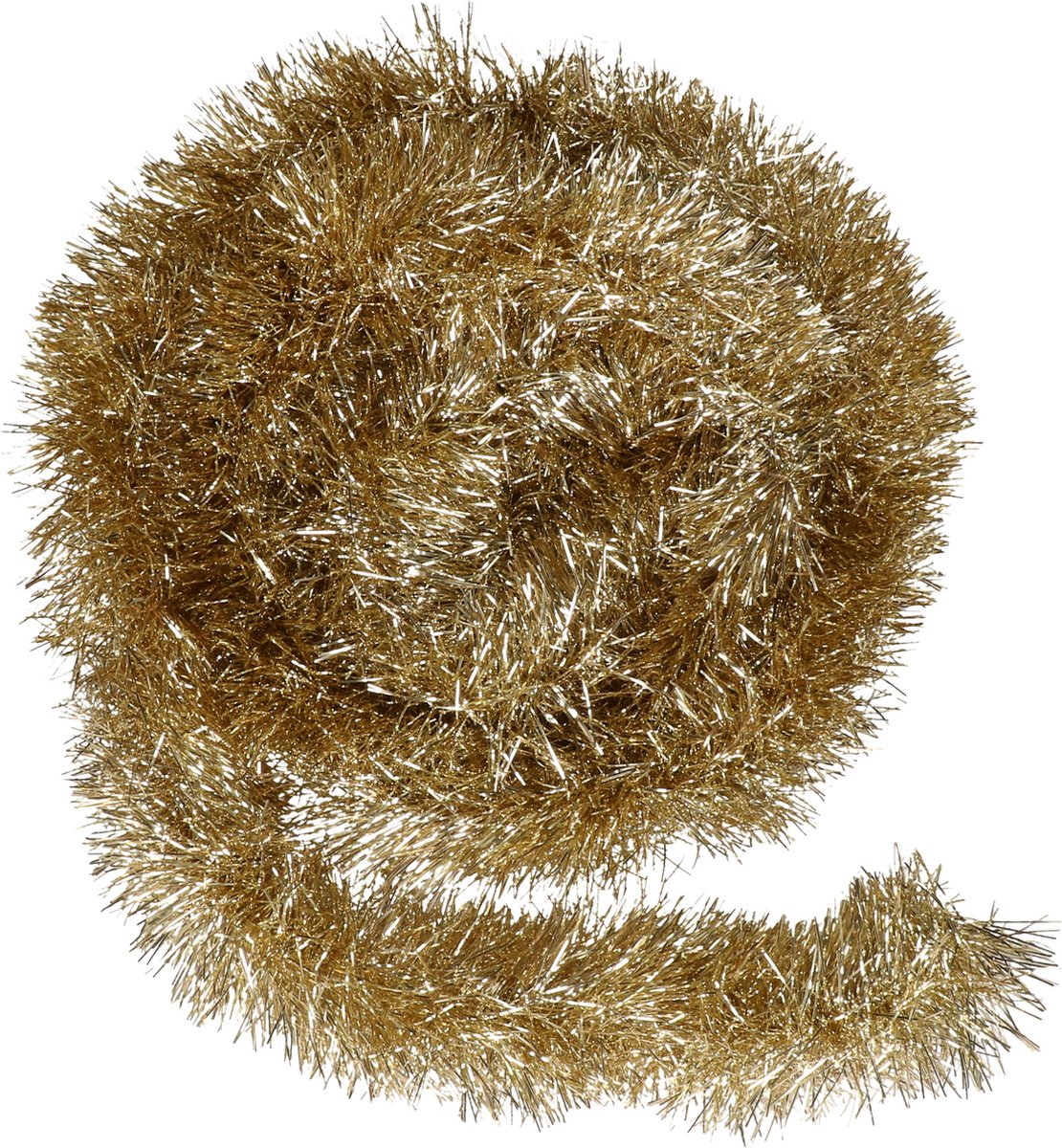 Decoris kerstslinger - 2x - goud - 270 x 10 cm - lametta - folie - guirlande - kerstversiering – foto 4